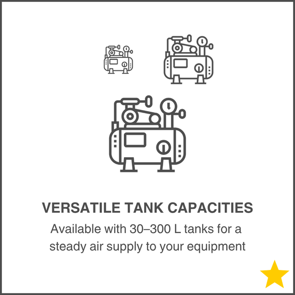 Versatile Tank Capacities