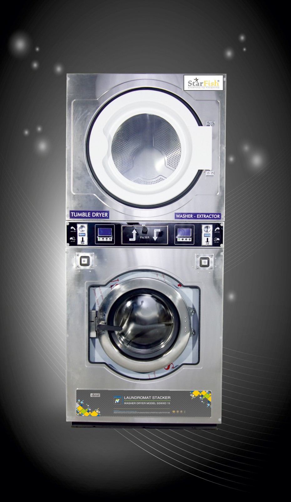 Industrial Stack Washer and Dryer
