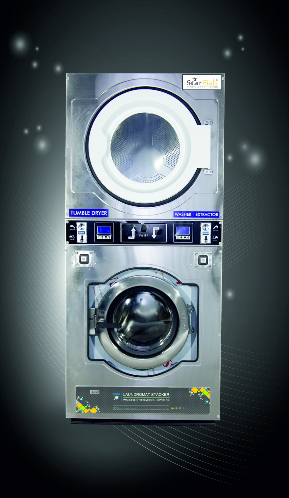 Industrial Stack Washer and Dryer