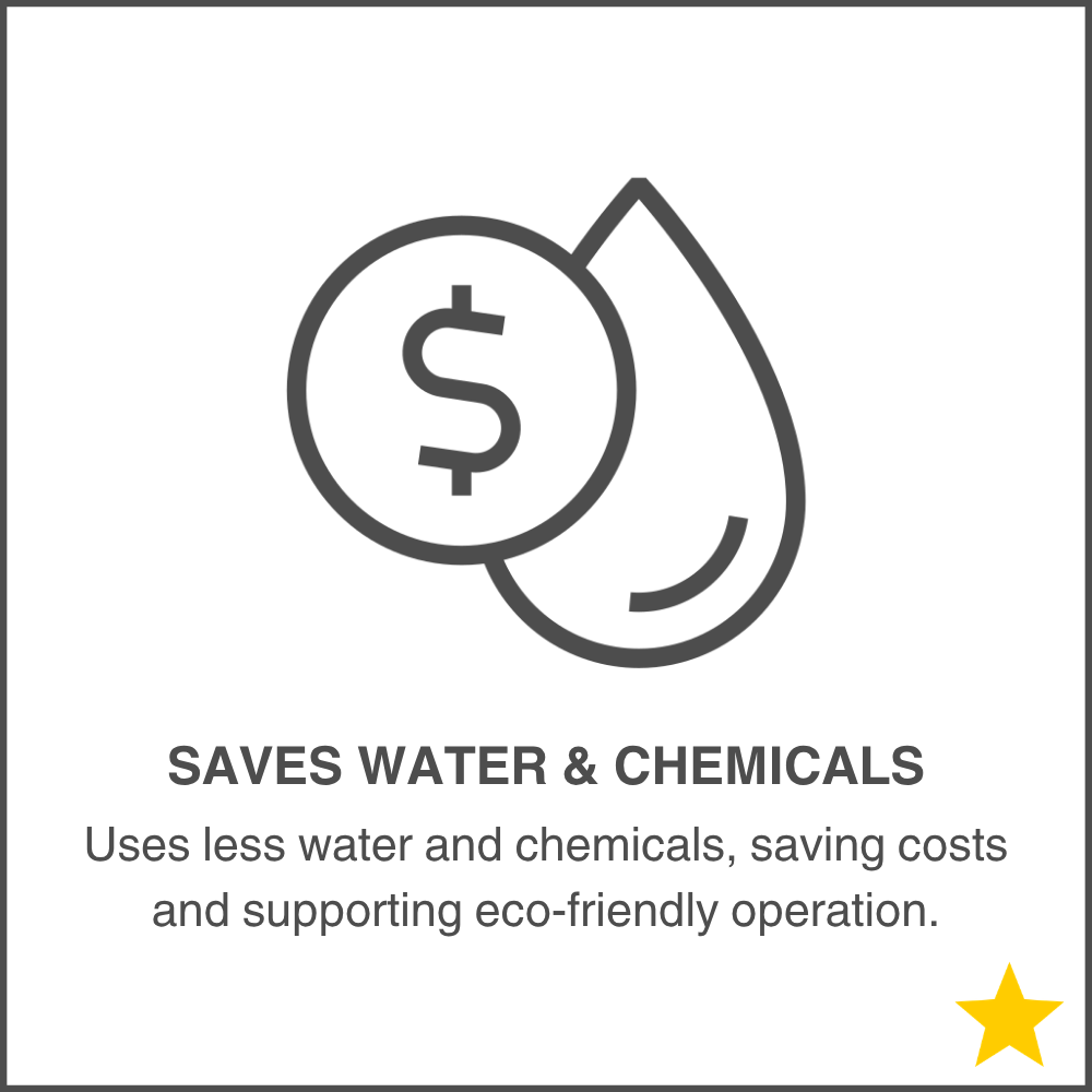 Saves Water & Chemicals